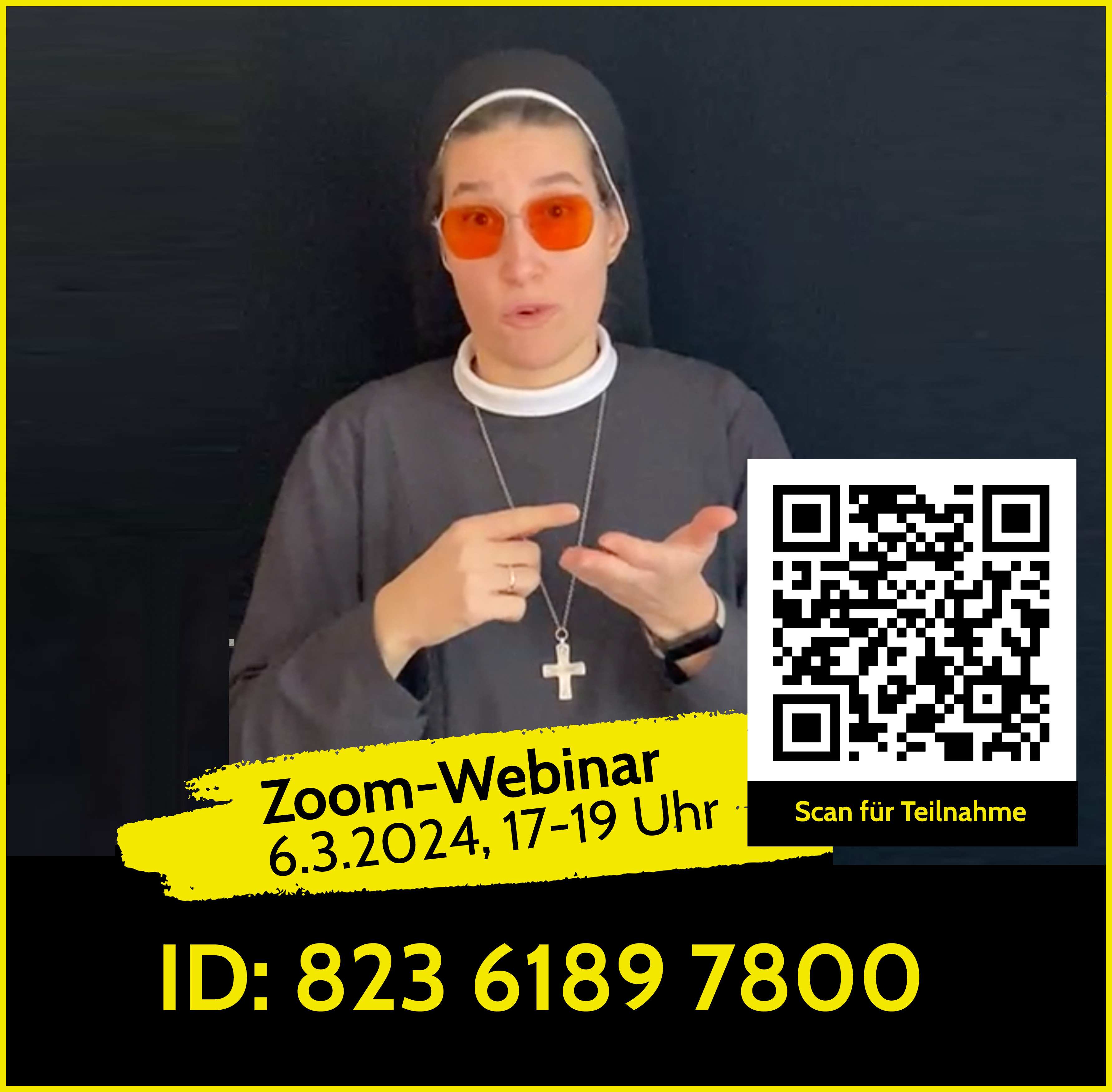 Instagram Grafik mit Hinweis auf Zoom Webinar 